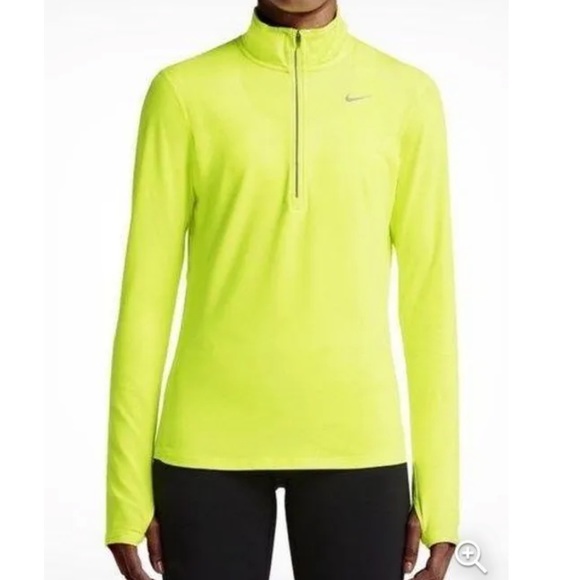 Nike Women’s Pullover Neon Dry Fit Quarter‎ Zip size Small - Picture 1 of 9